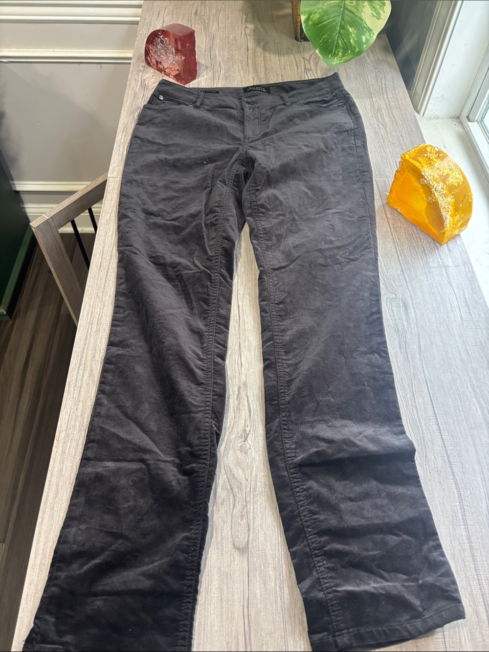 Talbots Black Velvet Women's straight leg pants